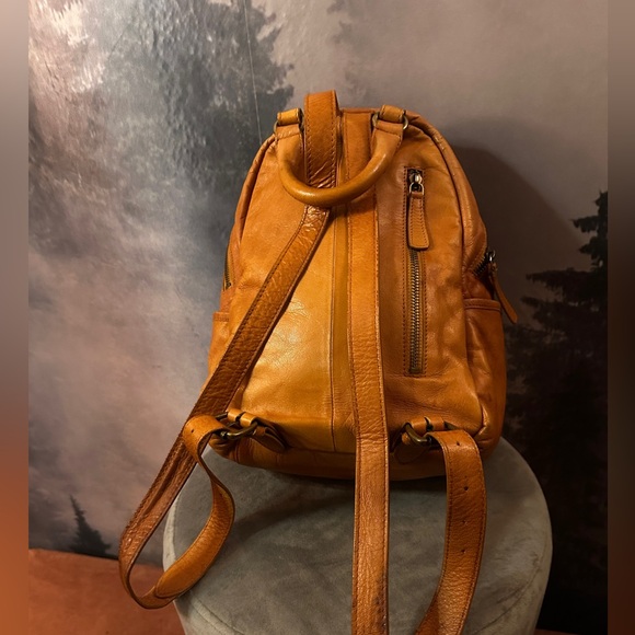 c & c california leather backpack Vintage C&C CALIFORNIA Natural Buttery Soft Vachetta Leather Backpack Purse